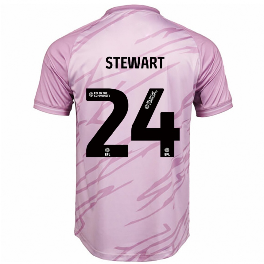 ילדים כדורגל קאלום סטיוארט #24 ורוד שחור הרחק ג'רזי 2025/26