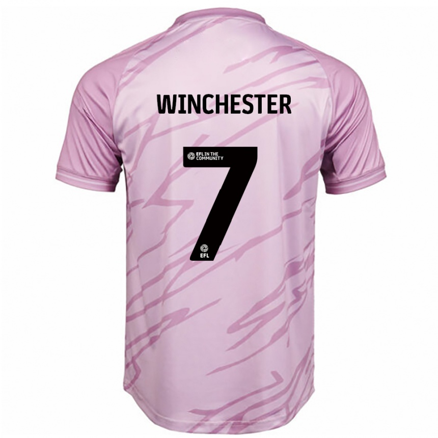 ילדים כדורגל קארל וינצ׳סטר #7 ורוד שחור הרחק ג'רזי 2025/26