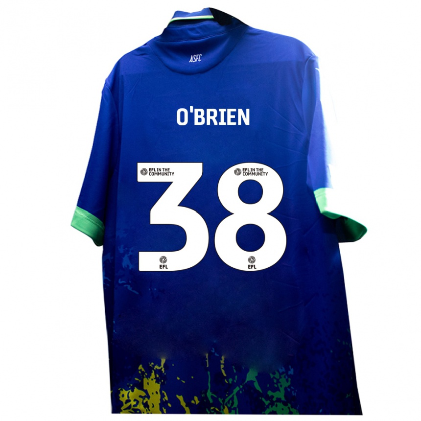 ילדים כדורגל Connor O'brien #38 כחול צהוב הרחק ג'רזי 2025/26