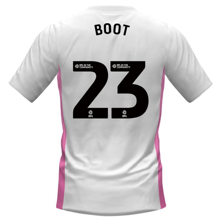 ילדים כדורגל Ryan Boot #23 לבן אדום הרחק ג'רזי 2025/26