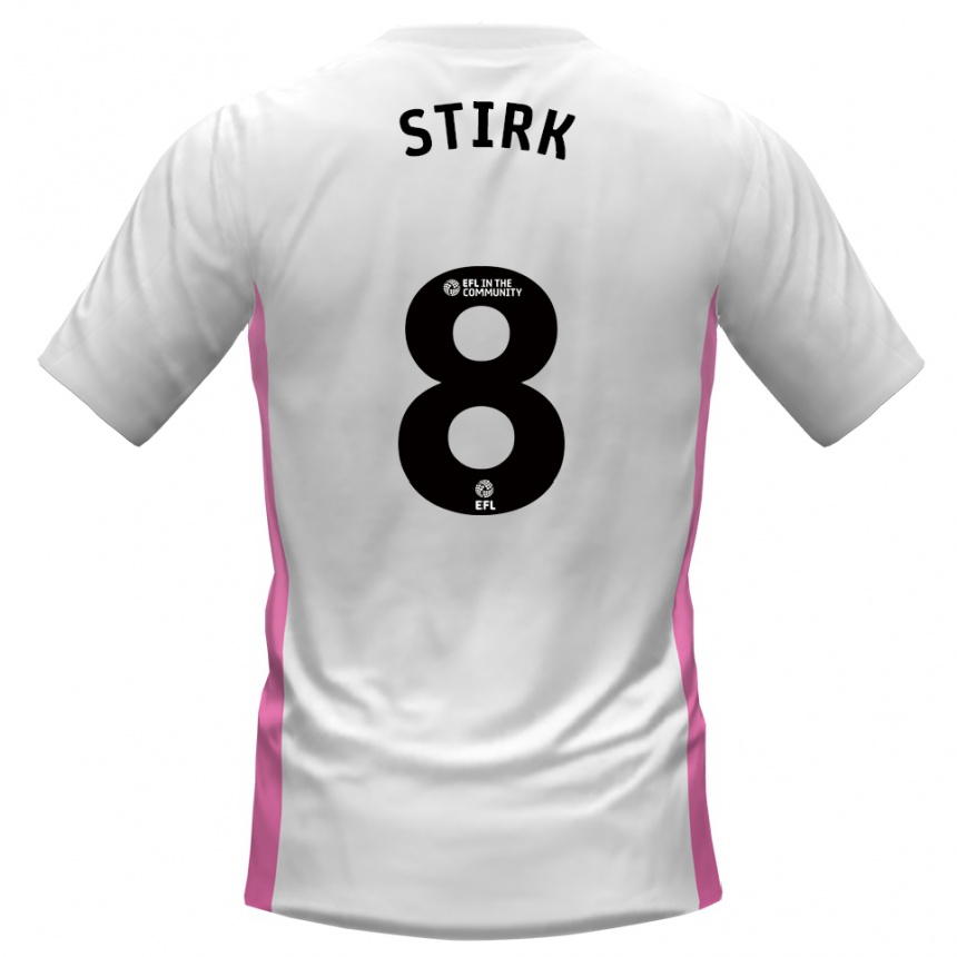 ילדים כדורגל ראיין סטירק #8 לבן אדום הרחק ג'רזי 2025/26