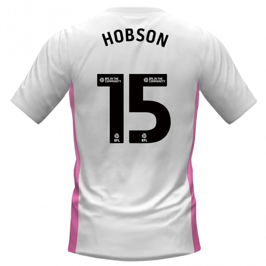 ילדים כדורגל באייליי הובסון #15 לבן אדום הרחק ג'רזי 2025/26