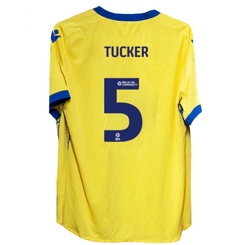 ילדים כדורגל ג'ק טאקר #5 צהוב כחול הרחק ג'רזי 2025/26