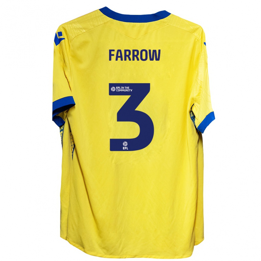 ילדים כדורגל Sophie Farrow #3 צהוב כחול הרחק ג'רזי 2025/26