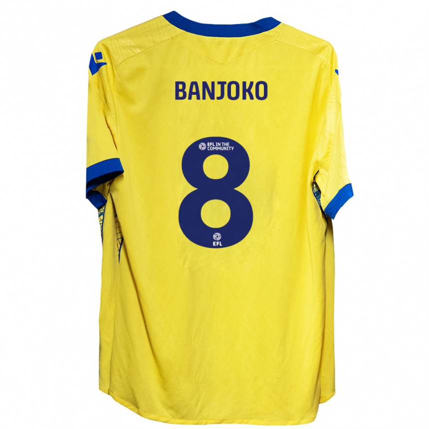 ילדים כדורגל Daniel Banjoko #8 צהוב כחול הרחק ג'רזי 2025/26