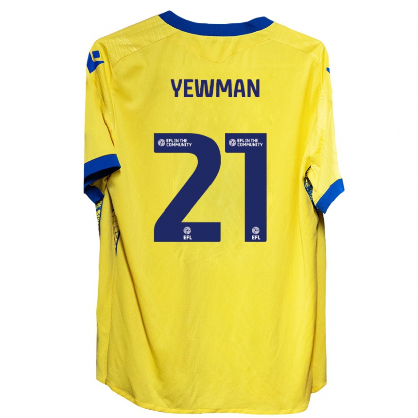 ילדים כדורגל Lucy Yewman #21 צהוב כחול הרחק ג'רזי 2025/26