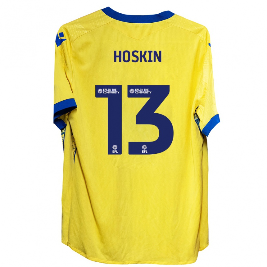 ילדים כדורגל Owen Hoskin #13 צהוב כחול הרחק ג'רזי 2025/26