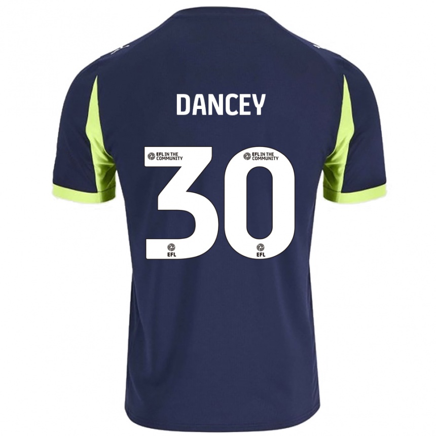 ילדים כדורגל סטנלי רוברט דאנסי #30 כחול נייבי ירוק זוהר הרחק ג'רזי 2025/26