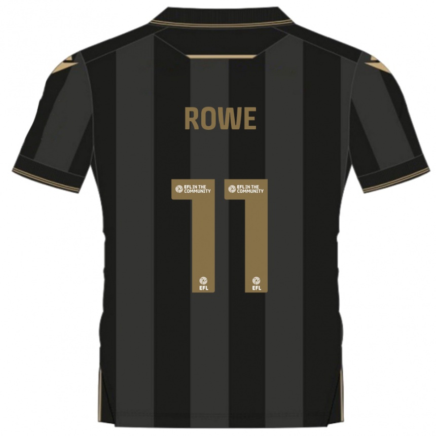 ילדים כדורגל Aaron Rowe #11 שחור זהב הרחק ג'רזי 2025/26