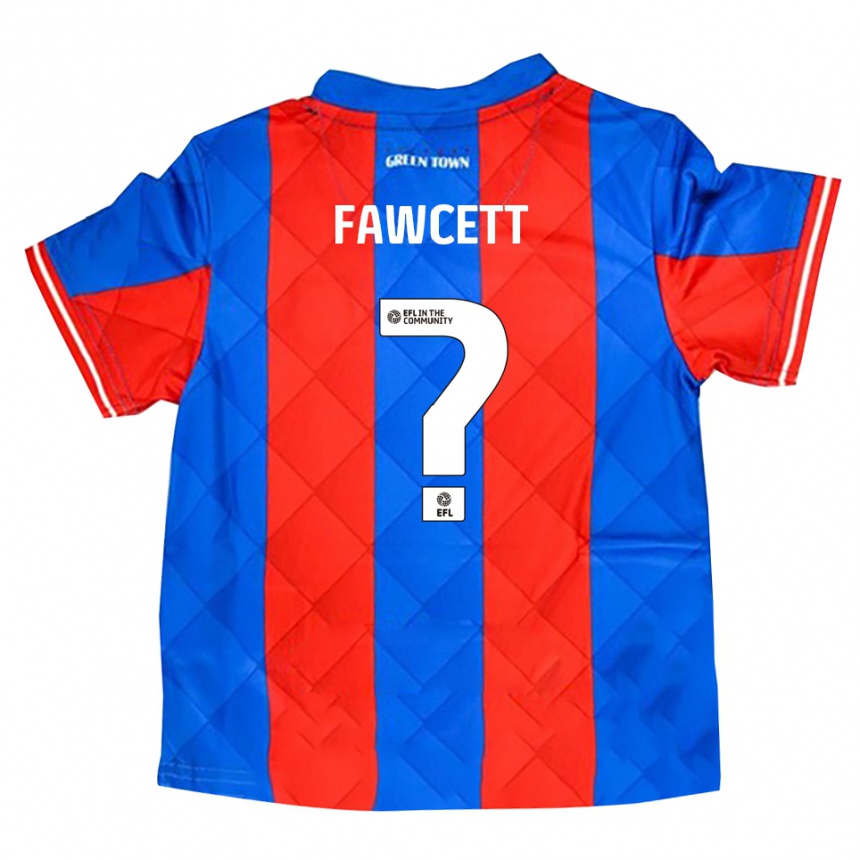 ילדים כדורגל Izzy Fawcett #0 כחול אדום לבן הרחק ג'רזי 2025/26