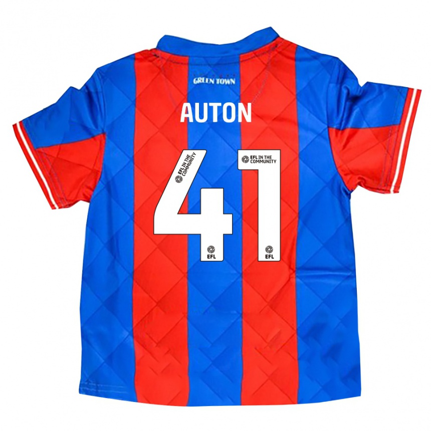 ילדים כדורגל Sebastian Auton #41 כחול אדום לבן הרחק ג'רזי 2025/26