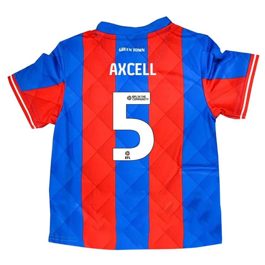 ילדים כדורגל Finley Axcell #5 כחול אדום לבן הרחק ג'רזי 2025/26