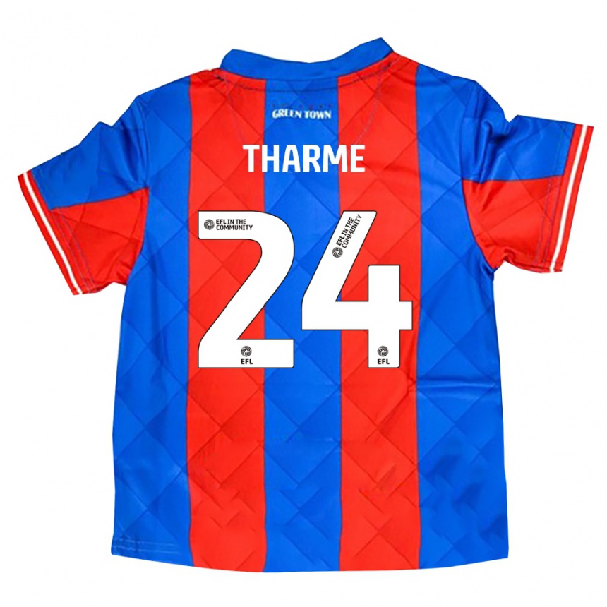 ילדים כדורגל דאג ת'ארמי #24 כחול אדום לבן הרחק ג'רזי 2025/26