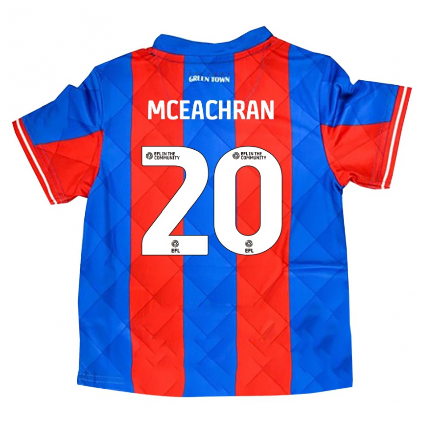 ילדים כדורגל ג'ורג' מק'אקרן #20 כחול אדום לבן הרחק ג'רזי 2025/26