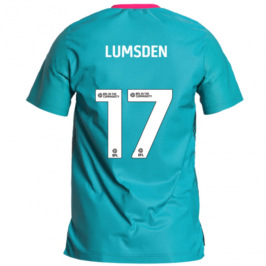 ילדים כדורגל Alfie Lumsden #17 תכלת ורוד הרחק ג'רזי 2025/26