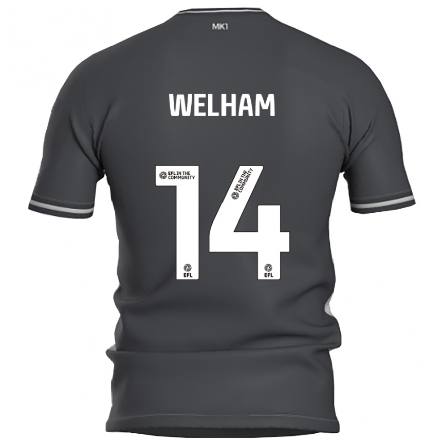 ילדים כדורגל Madeline Welham #14 אפור כסוף הרחק ג'רזי 2025/26