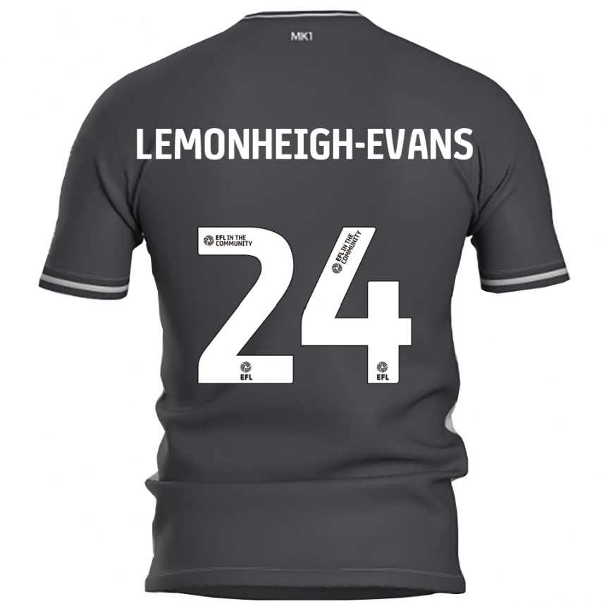 ילדים כדורגל Connor Lemonheigh-Evans #24 אפור כסוף הרחק ג'רזי 2025/26