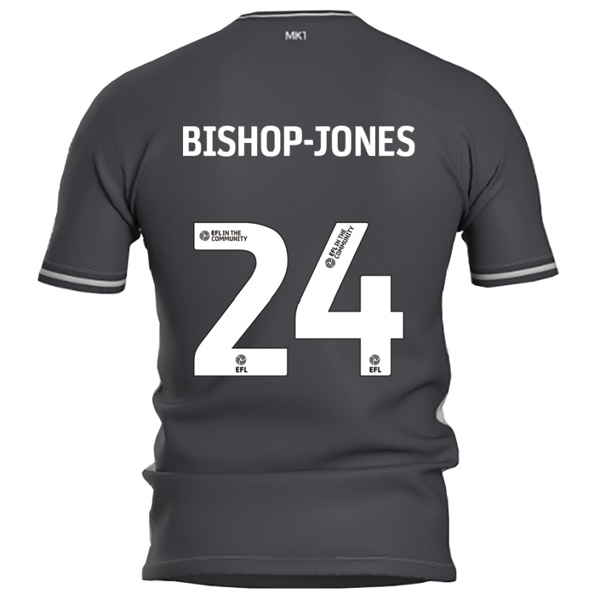 ילדים כדורגל Ruby Bishop-Jones #24 אפור כסוף הרחק ג'רזי 2025/26