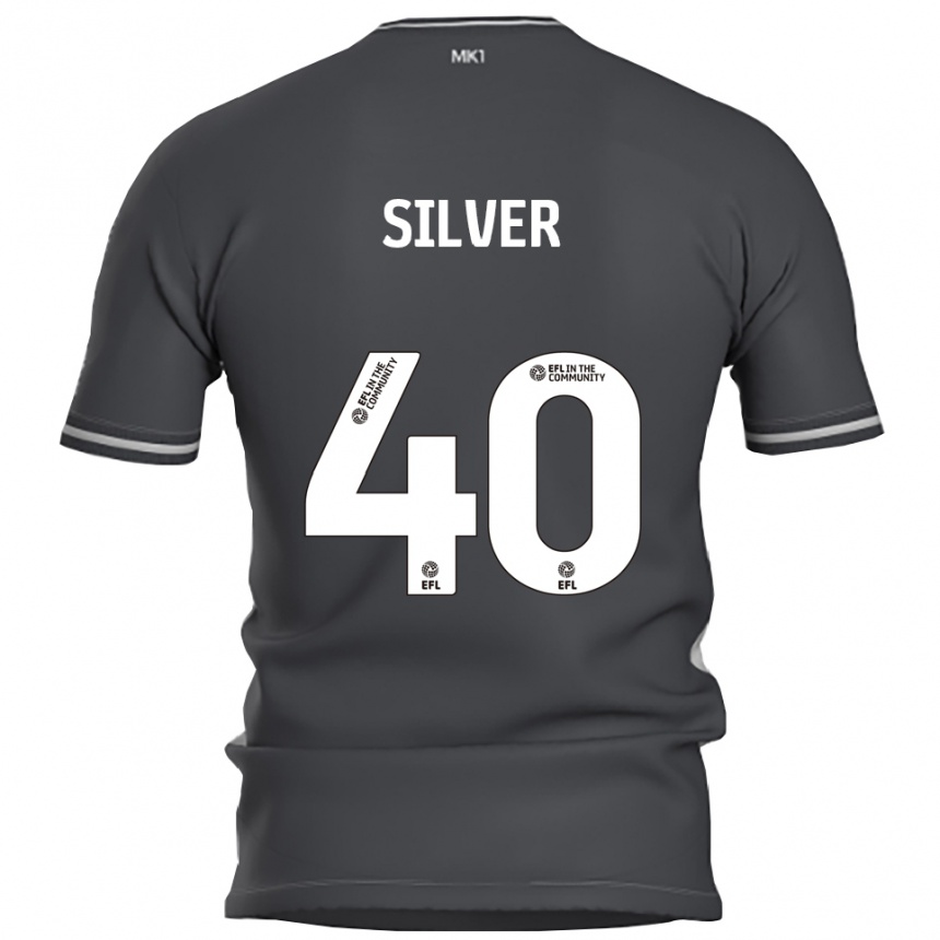 ילדים כדורגל ריאן סילבר #40 אפור כסוף הרחק ג'רזי 2025/26