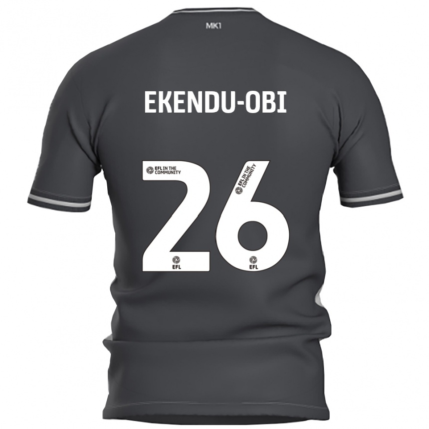 ילדים כדורגל Ugomma Ekendu-Obi #26 אפור כסוף הרחק ג'רזי 2025/26