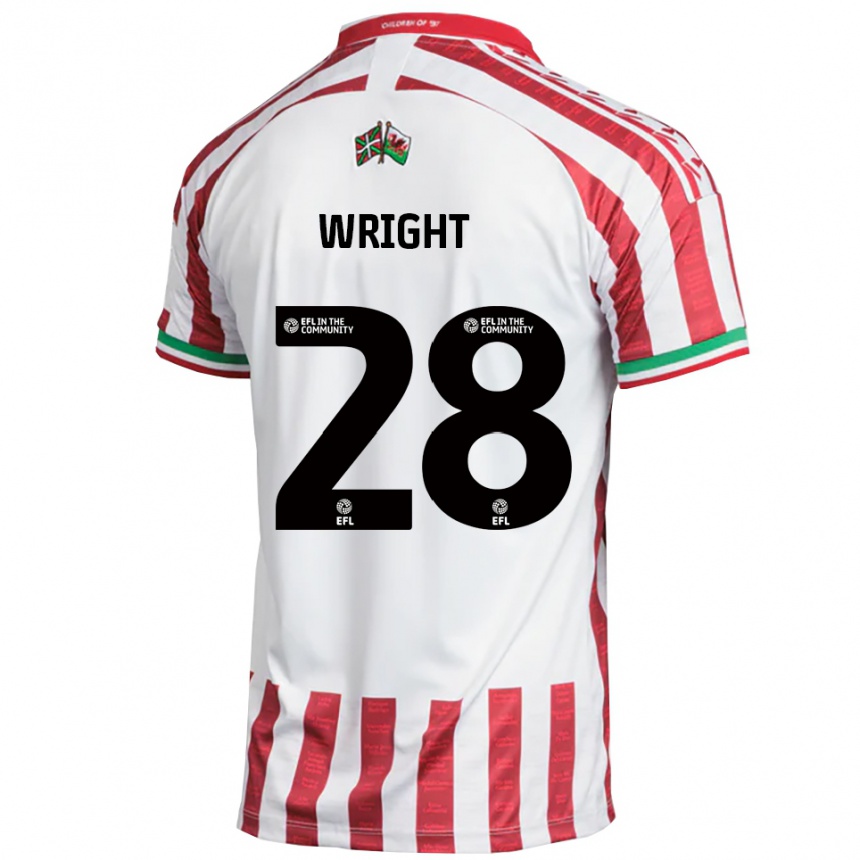 ילדים כדורגל ג'ורדן רייט #28 אדום לבן הרחק ג'רזי 2025/26