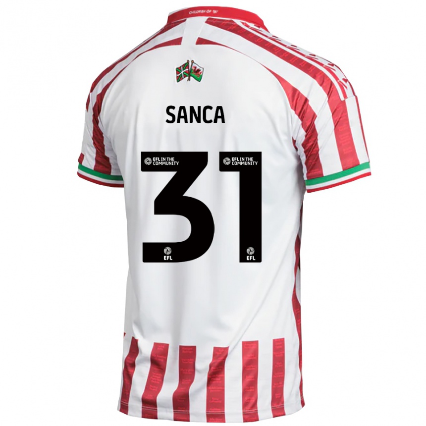 ילדים כדורגל נלסון סאנקה #31 אדום לבן הרחק ג'רזי 2025/26