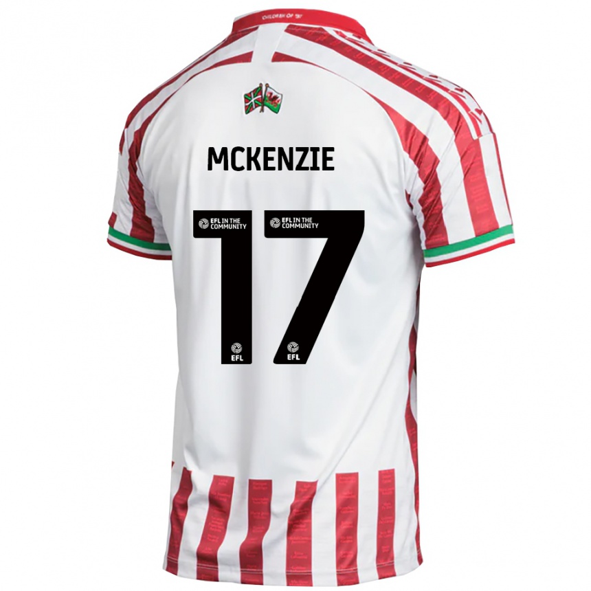 ילדים כדורגל Myles Mckenzie #17 אדום לבן הרחק ג'רזי 2025/26