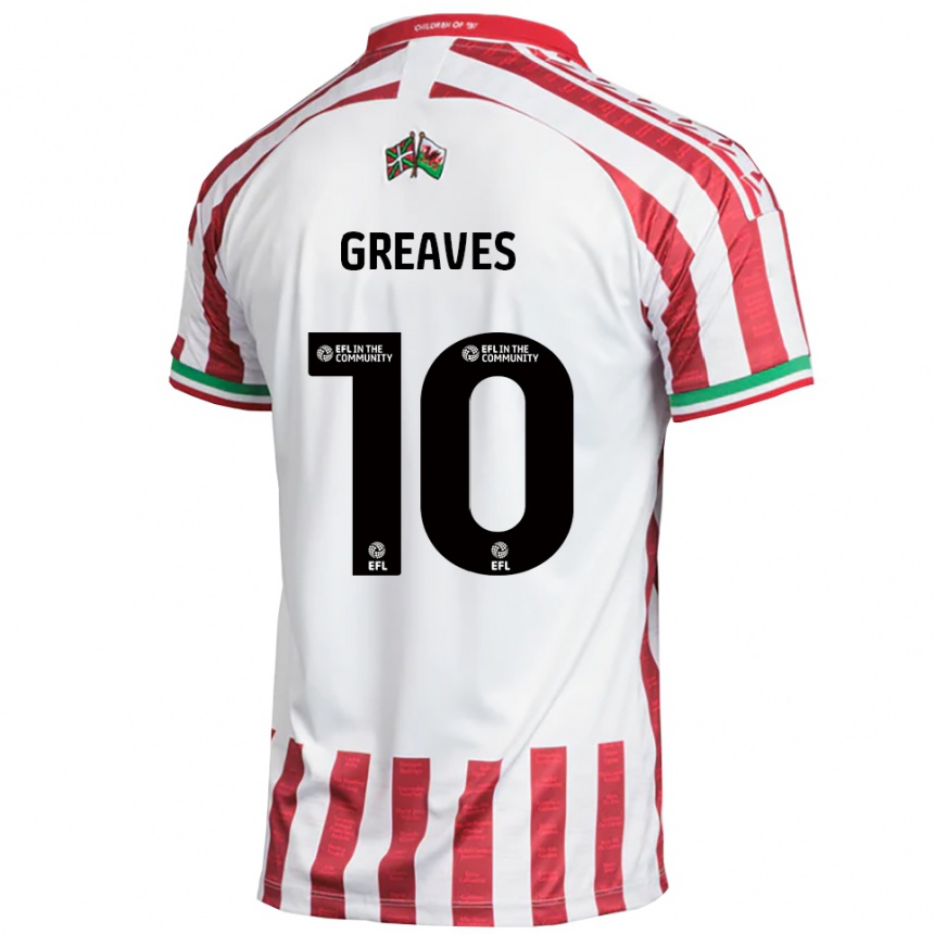 ילדים כדורגל אוליבר גריבס #10 אדום לבן הרחק ג'רזי 2025/26