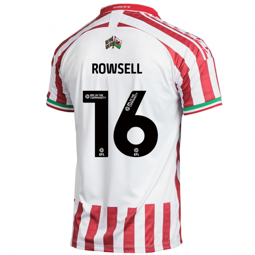 ילדים כדורגל Declan Rowsell #16 אדום לבן הרחק ג'רזי 2025/26