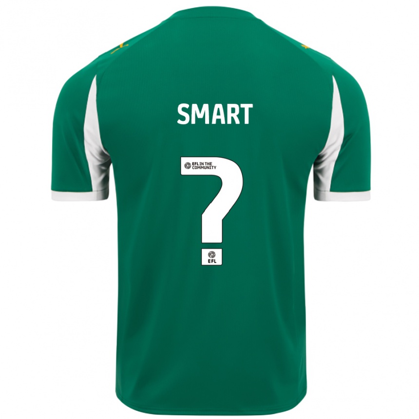 ילדים כדורגל Isaac Smart #0 ירוק לבן הרחק ג'רזי 2025/26