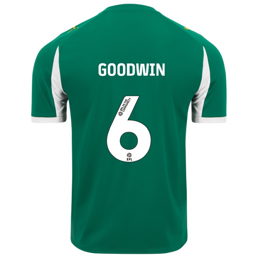 ילדים כדורגל Alfie Goodwin #6 ירוק לבן הרחק ג'רזי 2025/26