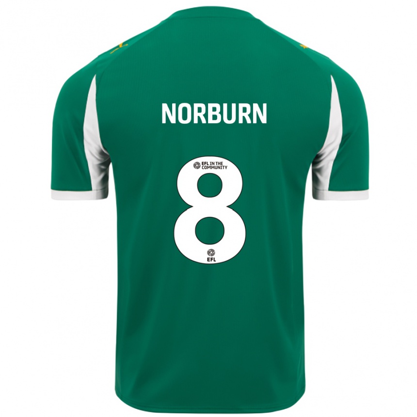 ילדים כדורגל אולי נורברן #8 ירוק לבן הרחק ג'רזי 2025/26