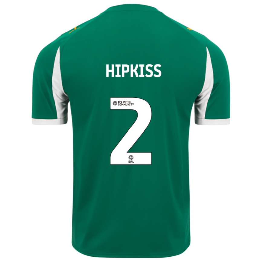 ילדים כדורגל Stanley Hipkiss #2 ירוק לבן הרחק ג'רזי 2025/26