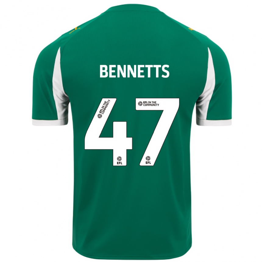 ילדים כדורגל קנאן בנטס #47 ירוק לבן הרחק ג'רזי 2025/26