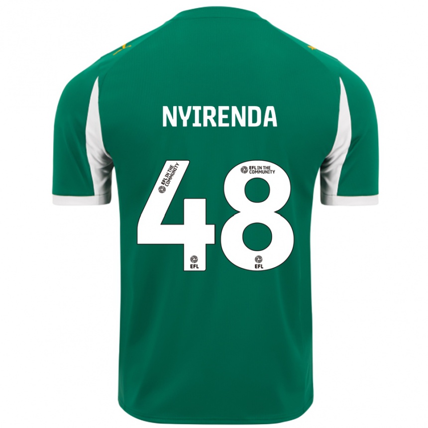 ילדים כדורגל ת׳מבה ניירנדה #48 ירוק לבן הרחק ג'רזי 2025/26