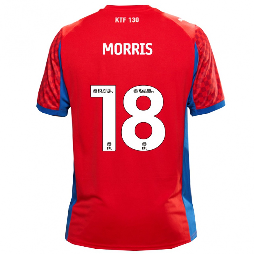 ילדים כדורגל קירון מוריס #18 אדום כחול הרחק ג'רזי 2025/26