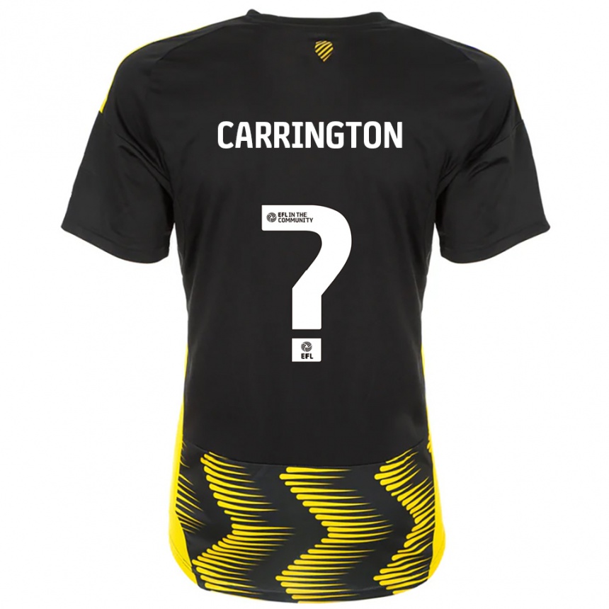 ילדים כדורגל Abbie Carrington #0 שחור צהוב הרחק ג'רזי 2025/26