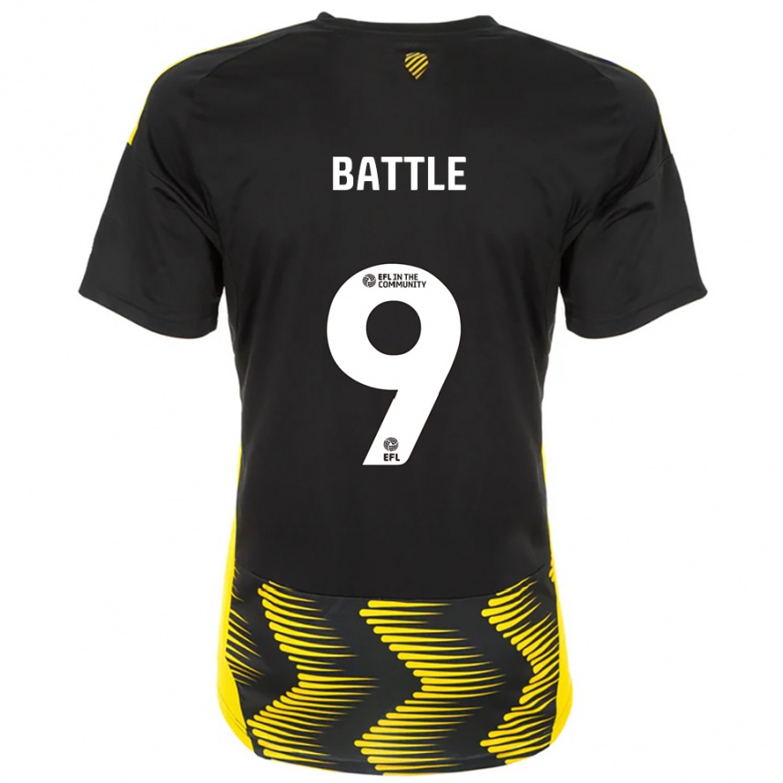 ילדים כדורגל Jess Battle #9 שחור צהוב הרחק ג'רזי 2025/26