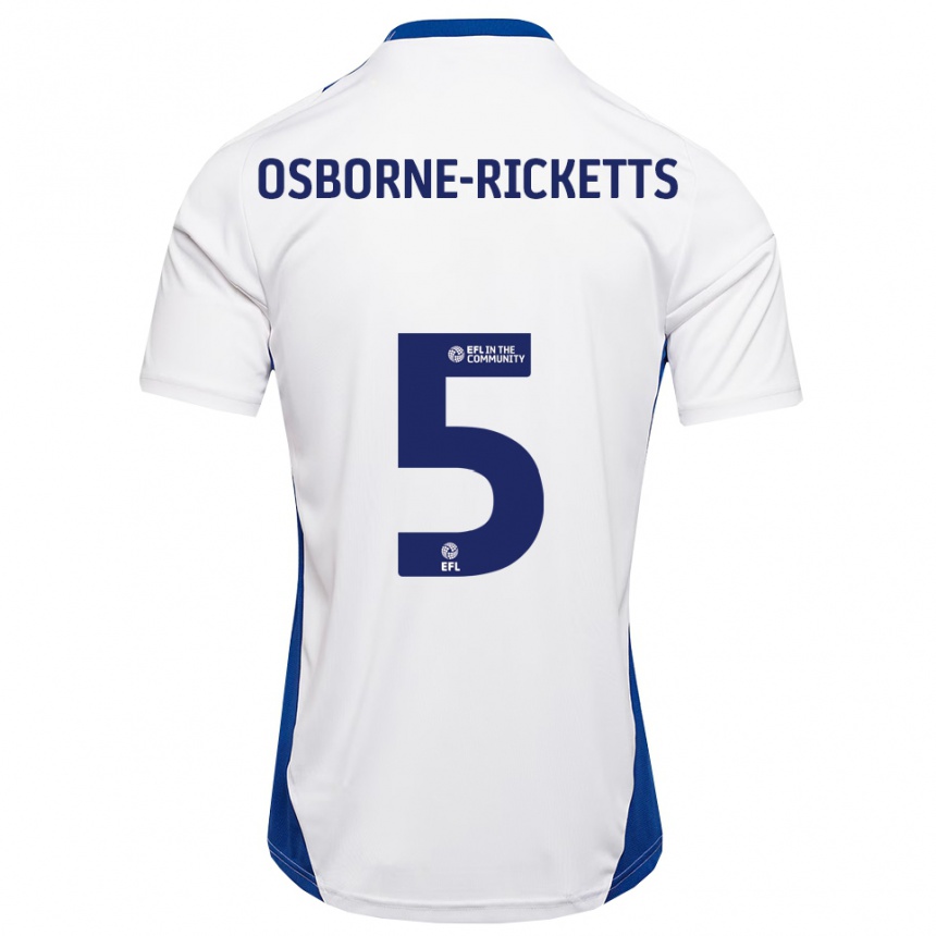 ילדים כדורגל סהרה אוסבורן-ריקטס #5 לבן כחול הרחק ג'רזי 2025/26