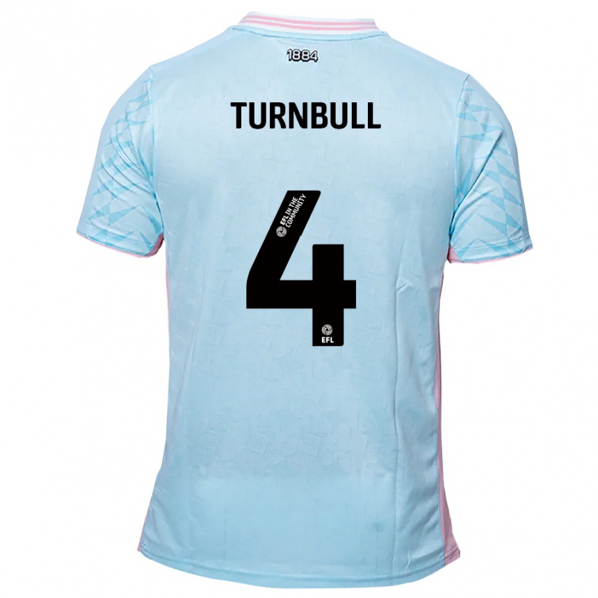 ילדים כדורגל ג'ורדן טרנבול #4 תכלת ורוד הרחק ג'רזי 2025/26