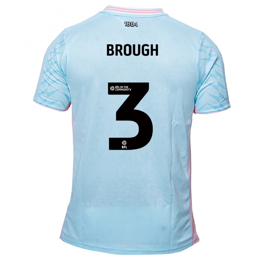 ילדים כדורגל פטריק ברוף #3 תכלת ורוד הרחק ג'רזי 2025/26