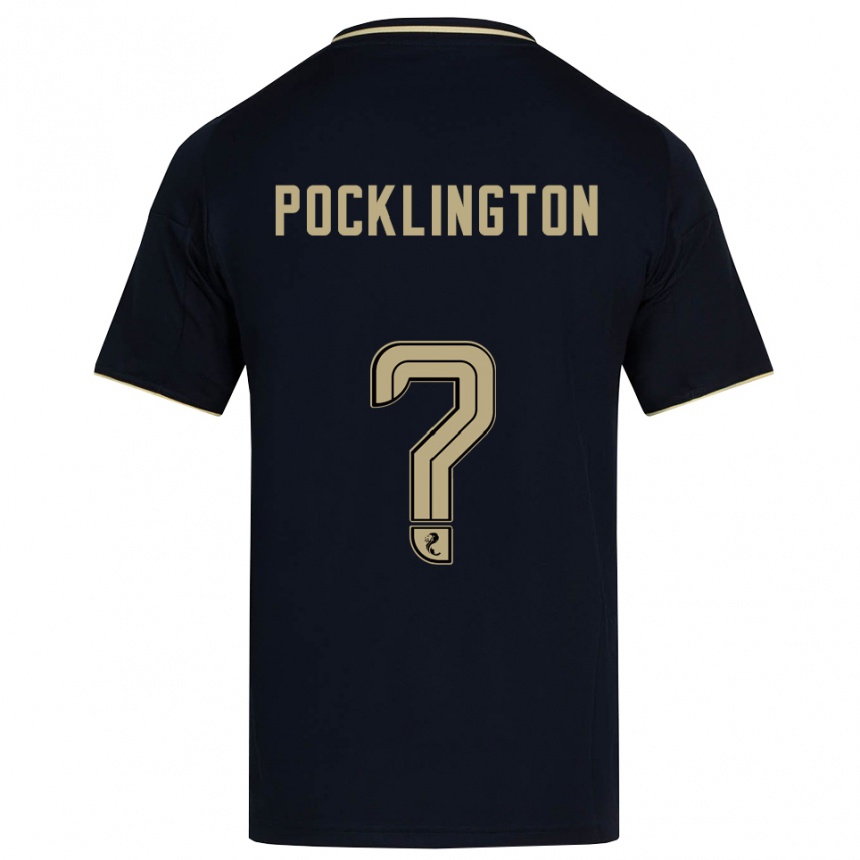 ילדים כדורגל Max Pocklington #0 כחול נייבי זהב הרחק ג'רזי 2025/26