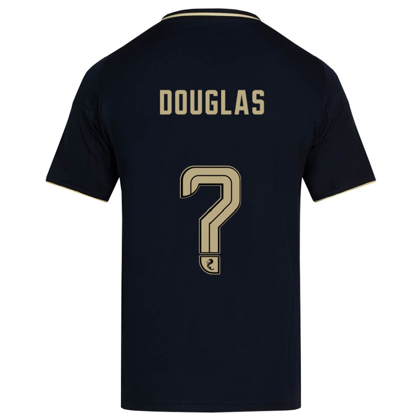 ילדים כדורגל Connor Douglas #0 כחול נייבי זהב הרחק ג'רזי 2025/26