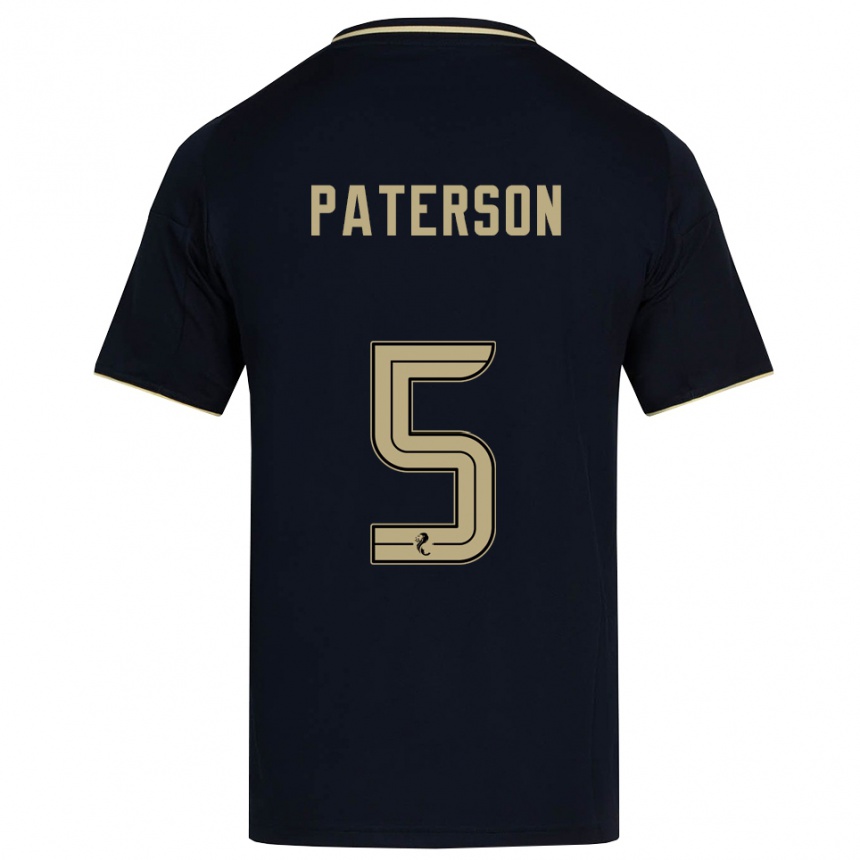 ילדים כדורגל דונה לואיז פטרסון #5 כחול נייבי זהב הרחק ג'רזי 2025/26