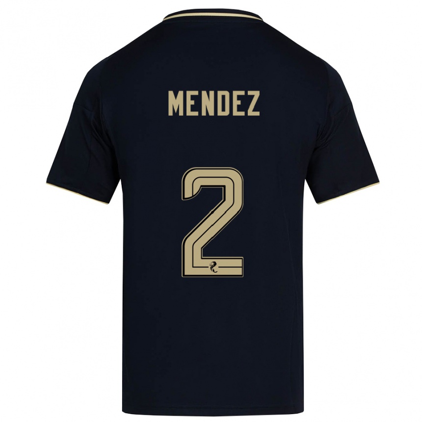 ילדים כדורגל Alix Mendez #2 כחול נייבי זהב הרחק ג'רזי 2025/26