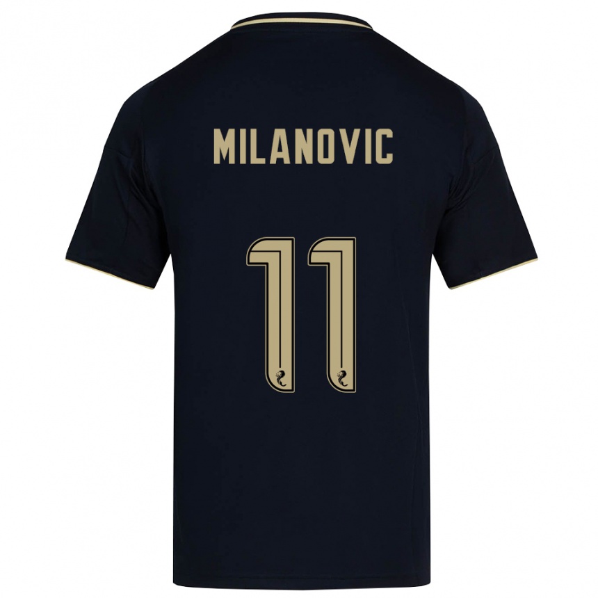 ילדים כדורגל ניקולס מילאנוביץ׳ #11 כחול נייבי זהב הרחק ג'רזי 2025/26