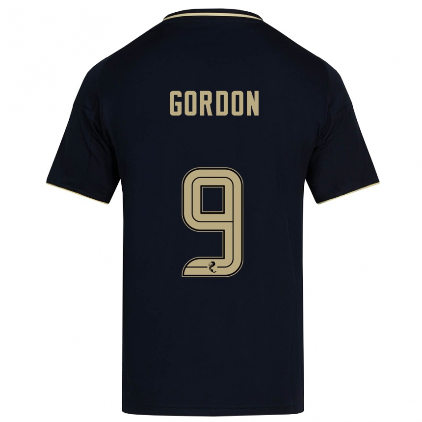 ילדים כדורגל לורן גורדון #9 כחול נייבי זהב הרחק ג'רזי 2025/26