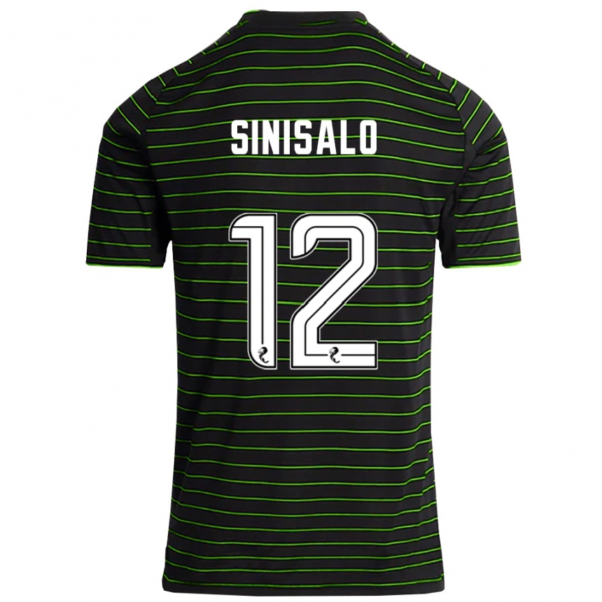 ילדים כדורגל ויליאמי סיניסאלו #12 שחור ירוק הרחק ג'רזי 2025/26
