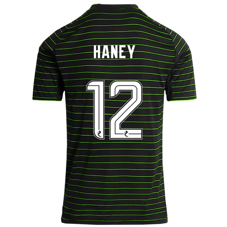 ילדים כדורגל Joseph Haney #12 שחור ירוק הרחק ג'רזי 2025/26