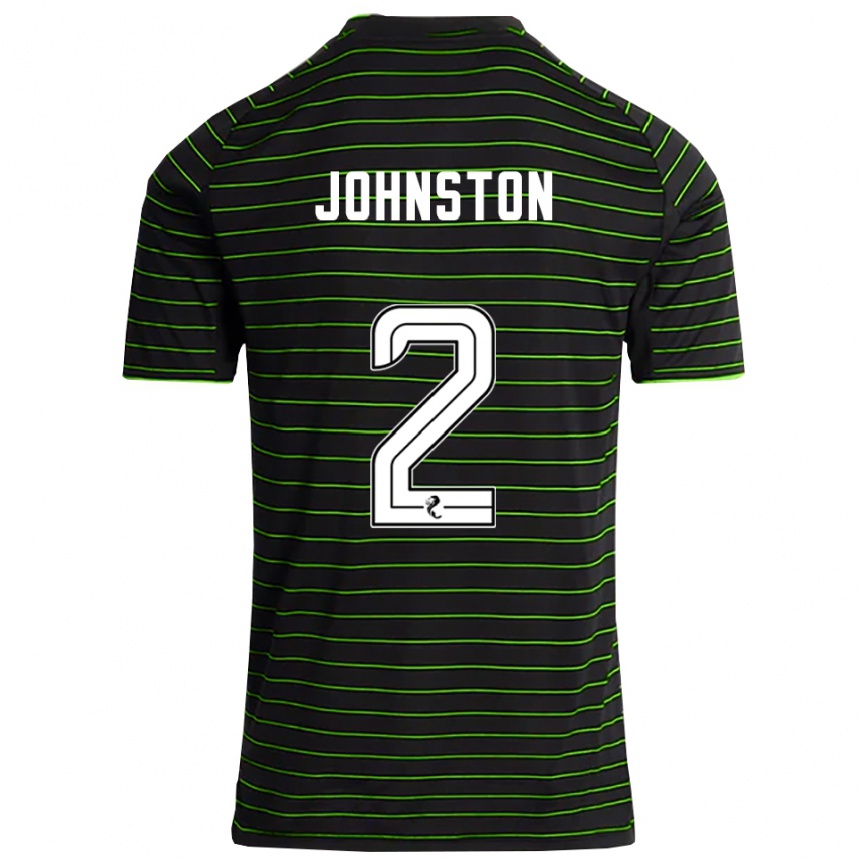 ילדים כדורגל אליסטר ג'ונסטון #2 שחור ירוק הרחק ג'רזי 2025/26
